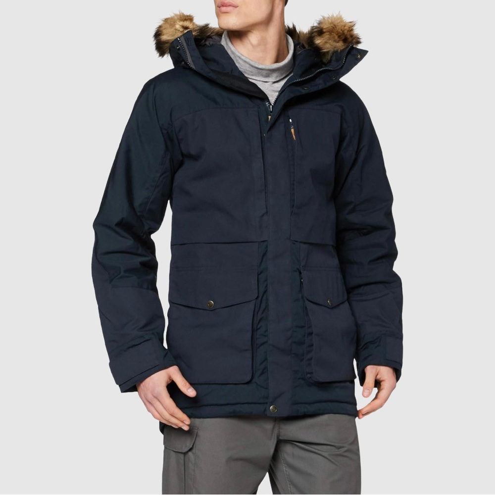 FJALLRAVEN Barents Parka - Men’s Large - Navy Blue